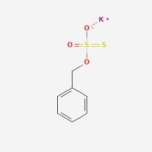 molecular formula C7H7KO3S2 B12667861 Thiosulfuric acid, monobenzyl ester, potassium salt CAS No. 26264-34-6