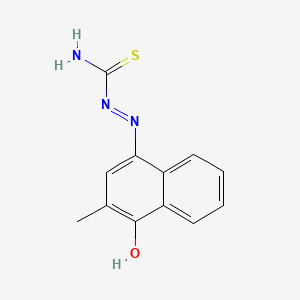 molecular formula C12H11N3OS B12667885 Hydrazinecarbothioamide, 2-(2-methyl-4-oxo-1(4H)-naphthalenylidene)- CAS No. 54892-67-0