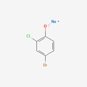 molecular formula C6H3BrClNaO B12667909 Phenol, 4-bromo-2-chloro-, sodium salt CAS No. 56308-98-6