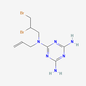 molecular formula C9H14Br2N6 B12667917 N-Allyl-N-(2,3-dibromopropyl)-1,3,5-triazine-2,4,6-triamine CAS No. 84852-55-1