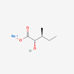 molecular formula C6H11NaO3 B12667941 Sodium (S-(R*,R*))-2-hydroxy-3-methylvalerate CAS No. 54641-22-4