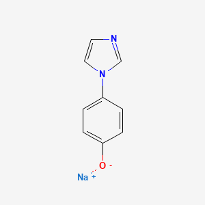 molecular formula C9H7N2NaO B12667949 Sodium p-(1H-imidazol-1-yl)phenolate CAS No. 71662-40-3