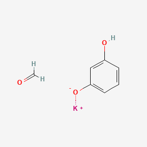 molecular formula C7H7KO3 B12667960 Potassium;formaldehyde;3-hydroxyphenolate CAS No. 155122-63-7