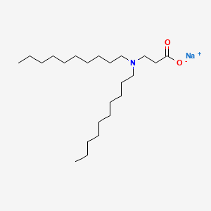 molecular formula C23H46NNaO2 B12667973 Sodium N,N-didecyl-beta-alaninate CAS No. 85030-48-4