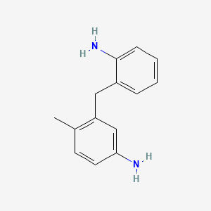 molecular formula C14H16N2 B12667987 3-((2-Aminophenyl)methyl)-p-toluidine CAS No. 85391-62-4