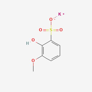 molecular formula C7H7KO5S B12668044 Potassium 2-hydroxy-3-methoxy-benzenesulfonate CAS No. 859188-04-8