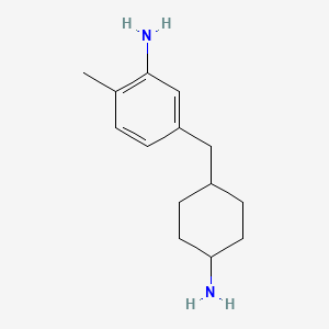 molecular formula C14H22N2 B12668073 5-((4-Aminocyclohexyl)methyl)-o-toluidine CAS No. 90680-62-9
