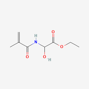 molecular formula C8H13NO4 B12668080 Ethyl hydroxy((2-methyl-1-oxoallyl)amino)acetate CAS No. 93981-96-5