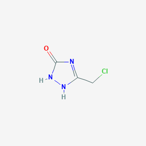 molecular formula C3H4ClN3O B126681 3-(Chloromethyl)-1H-1,2,4-triazol-5(4H)-one CAS No. 252742-72-6