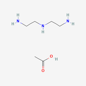 molecular formula C6H17N3O2 B12668120 N-(2-Aminoethyl)ethylenediamine acetate CAS No. 84066-72-8