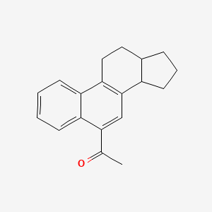 molecular formula C19H20O B12668128 Ethanone, 1-(12,13,14,15,16,17-hexahydro-11H-cyclopenta(a)phenanthren-6-yl)- CAS No. 2960-76-1