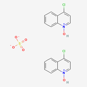 molecular formula C18H14Cl2N2O6S B12668138 Bis(5-chloro-8-hydroxyquinolinium) sulphate CAS No. 84803-49-6