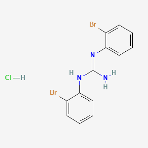 molecular formula C13H12Br2ClN3 B12668139 N,N'-Bis(bromophenyl)guanidine monohydrochloride CAS No. 93983-08-5