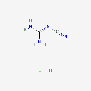 molecular formula C2H5ClN4 B12668142 Cyanoguanidine monohydrochloride CAS No. 58296-58-5