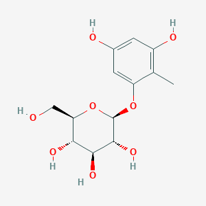 molecular formula C13H18O8 B12668149 beta-D-Glucopyranoside, 3,5-dihydroxy-2-methylphenyl CAS No. 1207732-14-6