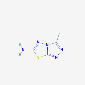 molecular formula C4H5N5S B1266818 3-Methyl[1,2,4]triazolo[3,4-b][1,3,4]thiadiazol-6-amine CAS No. 3176-51-0