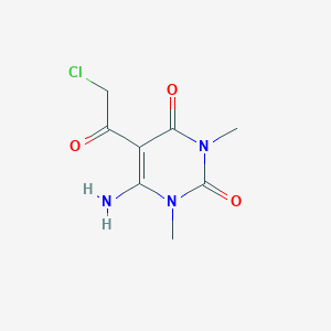 molecular formula C8H10ClN3O3 B1266820 6-amino-5-(chloroacetyl)-1,3-dimethylpyrimidine-2,4(1H,3H)-dione CAS No. 67130-66-9