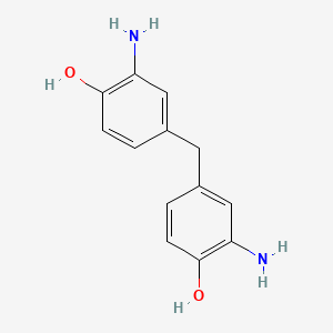 molecular formula C13H14N2O2 B1266828 2-Amino-4-[(3-amino-4-hydroxyphenyl)methyl]phenol CAS No. 6423-19-4