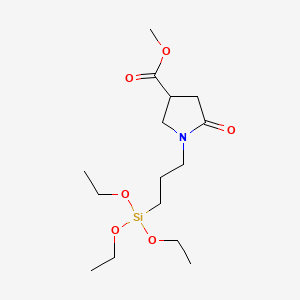 molecular formula C15H29NO6Si B12668312 Methyl 5-oxo-1-(3-(triethoxysilyl)propyl)pyrrolidine-3-carboxylate CAS No. 94108-07-3