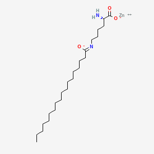 molecular formula C24H46N2O3Zn B12668332 Zinc(2+) N6-(1-oxooctadecyl)-L-lysinate CAS No. 61745-58-2