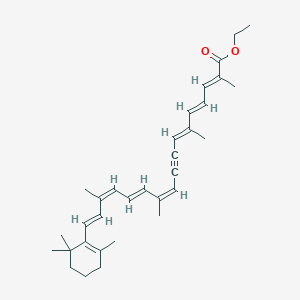 molecular formula C32H42O2 B12668413 Ethyl 15',15'-didehydro-beta-8'-apocaroten-8'-oate CAS No. 74410-85-8