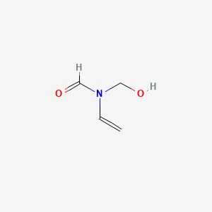 molecular formula C4H7NO2 B12668417 N-(Hydroxymethyl)-N-vinylformamide CAS No. 83579-28-6