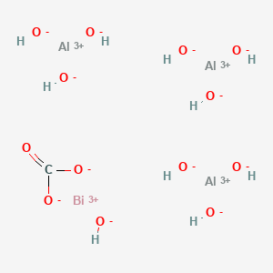molecular formula CH10Al3BiO13 B12668461 (Carbonato(2-))decahydroxy(bismuth)trialuminium CAS No. 98679-16-4