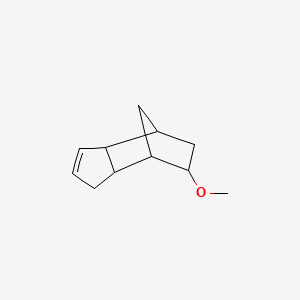 molecular formula C11H16O B12668474 4,7-Methano-1H-indene, 3a,4,5,6,7,7a-hexahydro-6-methoxy- CAS No. 22902-03-0