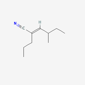 molecular formula C10H17N B12668486 4-Methyl-2-propylhex-2-enenitrile CAS No. 84292-15-9