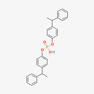 molecular formula C28H27O4P B12668529 Bis(p-(1-phenylethyl)phenyl) hydrogen phosphate CAS No. 94200-29-0
