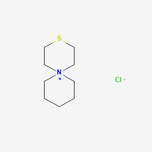 molecular formula C9H18ClNS B12668537 3-Thia-6-azoniaspiro(5.5)undecane chloride CAS No. 94276-07-0