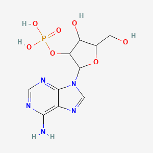 molecular formula C10H14N5O7P B1266859 [2-(6-Aminopurin-9-yl)-4-hydroxy-5-(hydroxymethyl)oxolan-3-yl] dihydrogen phosphate CAS No. 81012-86-4