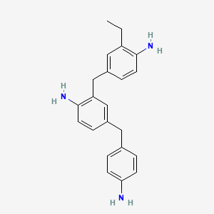 molecular formula C22H25N3 B12668618 2-[(4-Amino-3-ethylphenyl)methyl]-4-[(4-aminophenyl)methyl]aniline CAS No. 85423-02-5