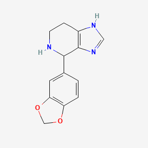 molecular formula C13H13N3O2 B1266865 4-(1,3-benzodioxol-5-yl)-4,5,6,7-tetrahydro-3H-imidazo[4,5-c]pyridine CAS No. 4875-51-8