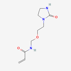 molecular formula C9H15N3O3 B12668661 N-((2-(2-Oxoimidazolidin-1-yl)ethoxy)methyl)acrylamide CAS No. 93942-71-3