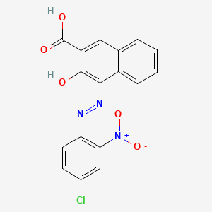 molecular formula C17H10ClN3O5 B12668668 4-((4-Chloro-2-nitrophenyl)azo)-3-hydroxy-2-naphthoic acid CAS No. 72011-11-1
