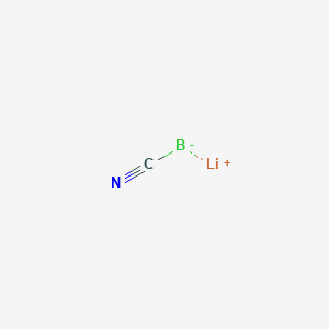 molecular formula CBLiN B12668680 Lithium (cyano-C)trihydroborate(1-) CAS No. 19536-84-6