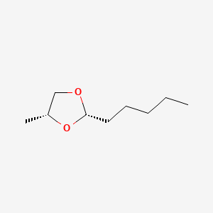 molecular formula C9H18O2 B12668708 cis-4-Methyl-2-pentyl-1,3-dioxolane CAS No. 26563-74-6