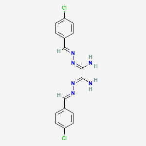 molecular formula C16H14Cl2N6 B12668713 N'(1),N'(2)-Bis(4-chlorobenzylidene)ethanediimidohydrazide CAS No. 6343-05-1