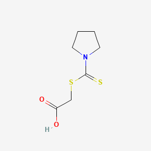 molecular formula C7H11NO2S2 B1266874 [(Pyrrolidin-1-ylcarbonothioyl)thio]acetic acid CAS No. 20069-28-7