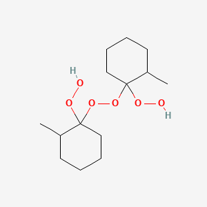 molecular formula C14H26O6 B12668810 Dioxybis(methylcyclohexylidene) hydroperoxide CAS No. 85896-57-7