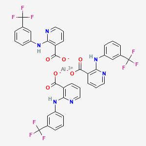molecular formula C13H8AlF3N2O2+2 B12668816 Aluminium tris(2-((3-(trifluoromethyl)phenyl)amino)nicotinate) CAS No. 24175-05-1
