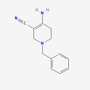 molecular formula C13H15N3 B1266884 4-Amino-1-benzyl-1,2,5,6-tetrahydropyridine-3-carbonitrile CAS No. 14247-04-2