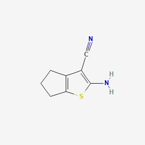 molecular formula C8H8N2S B1266886 2-Amino-5,6-dihydro-4H-cyclopenta[b]thiophene-3-carbonitrile CAS No. 70291-62-2