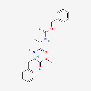 molecular formula C21H24N2O5 B1266893 Methyl 3-phenyl-2-[2-(phenylmethoxycarbonylamino)propanoylamino]propanoate CAS No. 3235-14-1