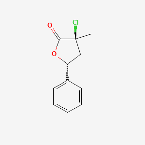 molecular formula C11H11ClO2 B12668933 trans-3-Chlorodihydro-3-methyl-5-phenylfuran-2(3H)-one CAS No. 72407-00-2