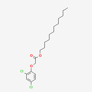molecular formula C20H30Cl2O3 B12668973 Acetic acid, (2,4-dichlorophenoxy)-, dodecyl ester CAS No. 62855-71-4