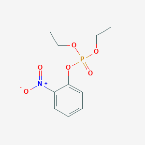 molecular formula C10H14NO6P B12668994 Phosphoric acid, diethyl 2-nitrophenyl ester CAS No. 4532-02-9