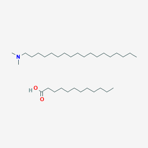 molecular formula C32H67NO2 B12669002 N,N-dimethyloctadecan-1-amine;dodecanoic acid CAS No. 108797-82-6