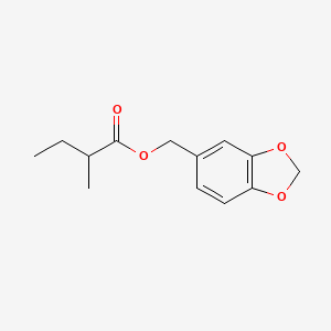 molecular formula C13H16O4 B12669005 1,3-Benzodioxol-5-ylmethyl 2-methylbutyrate CAS No. 84604-43-3